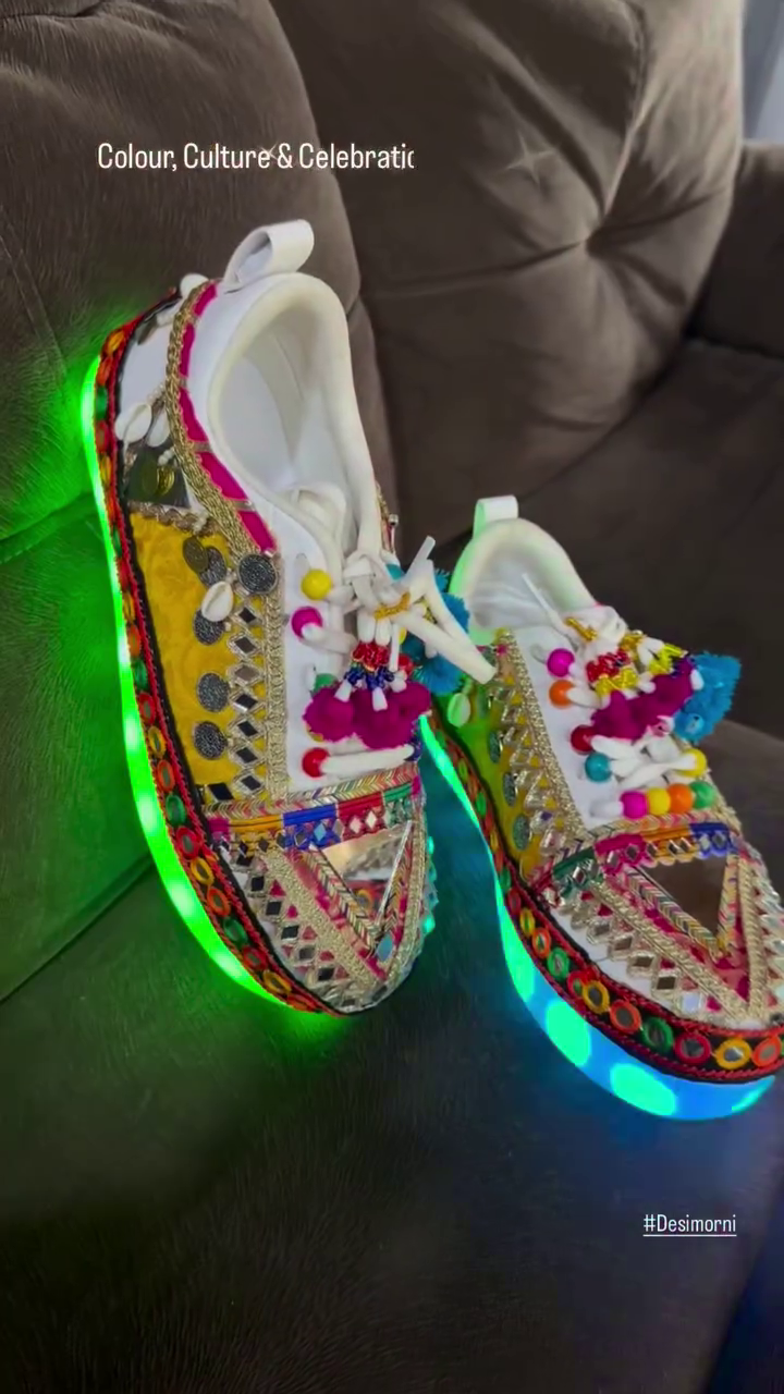 ✨ Colourful Handcrafted Ethnic Sneakers With Mirror Work, Tassels, Shell Details & Vibrant Traditional Embellishments
